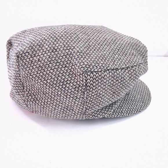 Vintage London Fog Gray/Beige Baker Newsboy Men Tweed Hat Cap Size M  Y2K Retro - Picture 6 of 12